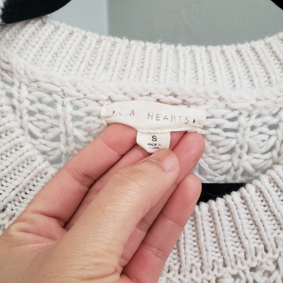 LA Hearts Cream Knit Sweater - Picture 5 of 6